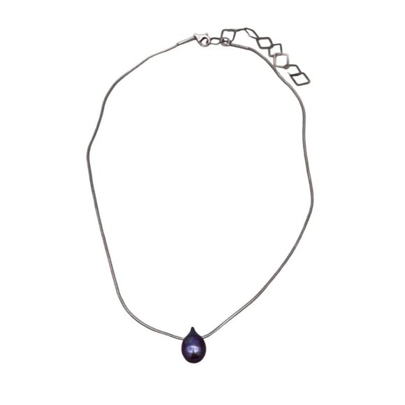 925 Sterling Silver Peacock Pearl Pendant Necklace 17 to 20 Inches - Picture 1 of 6